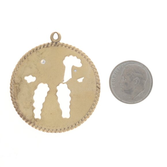 Cartier Diamond Vintage Poodle Charm Yellow Gold 14k Round Brilliant Dog - Picture 3 of 3
